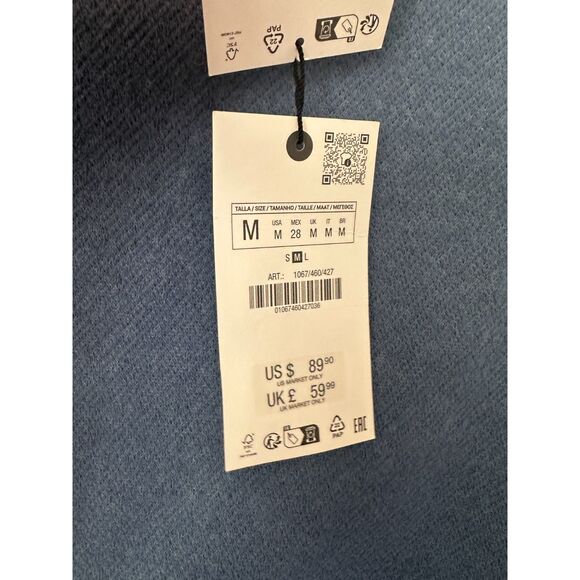 ZARA Draped Wool Blend Midi Dress Size Medium NWT - Picture 8 of 9